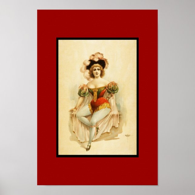 Poster Théâtre Vintage Femme (Devant)
