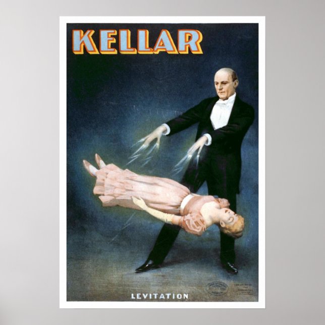 Poster Théâtre Vintage "Kellar Levitation" (Devant)
