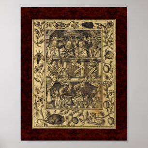 Poster Theatrum Chemicum : 1652 Illustration de l'alchimi