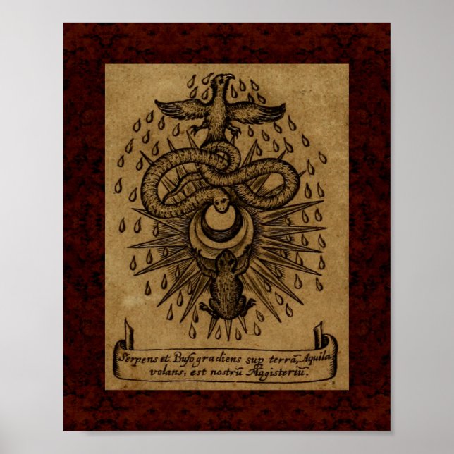 Poster Theatrum Chemicum : 1652 Illustration de l'alchimi (Devant)