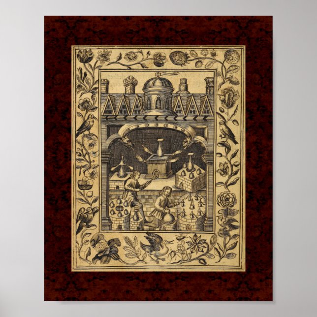 Poster Theatrum Chemicum : 1652 Illustration de l'alchimi (Devant)