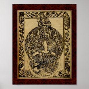 Poster Theatrum Chemicum : 1652 Illustration de l'alchimi