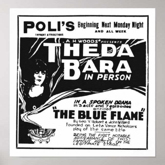 Poster Theda Bara 1920 apparence personnelle (Devant)