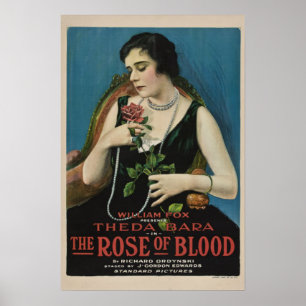 Poster Theda Bara Le Rose du film Blood