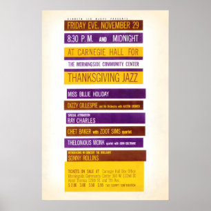 Poster Thelonious Monk - John Coltrane - Billie Holiday