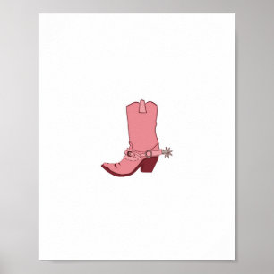 Poster Thème bottes de cowgirl, cowboy
