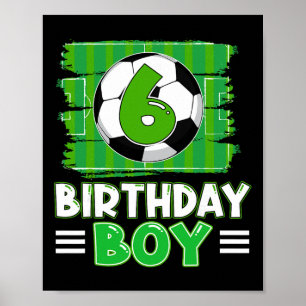 Poster Thème d'anniversaire pour garçon de 6 ans pour un