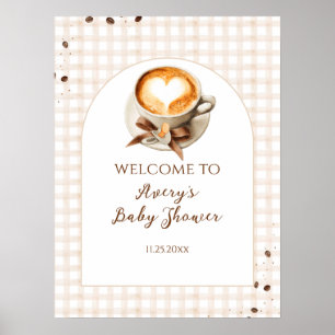 Poster Thème de Baby Shower Café Baby is Brewing