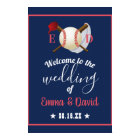 Thème de baseball Sports Mariage Marine Blue Welco