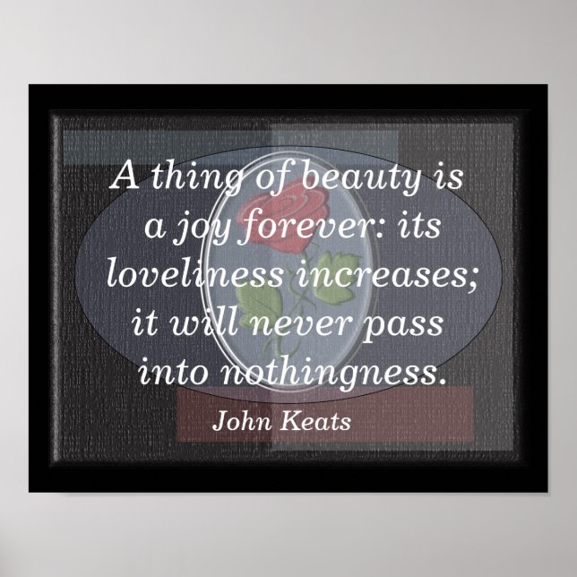 Poster Thème de beauté - John Keats - Art print (Devant)