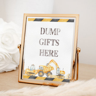 Poster Thème de construction Cadeau Déposer de la gare Co