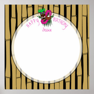 Poster Thème de fête d'anniversaire de Luau personnalisé
