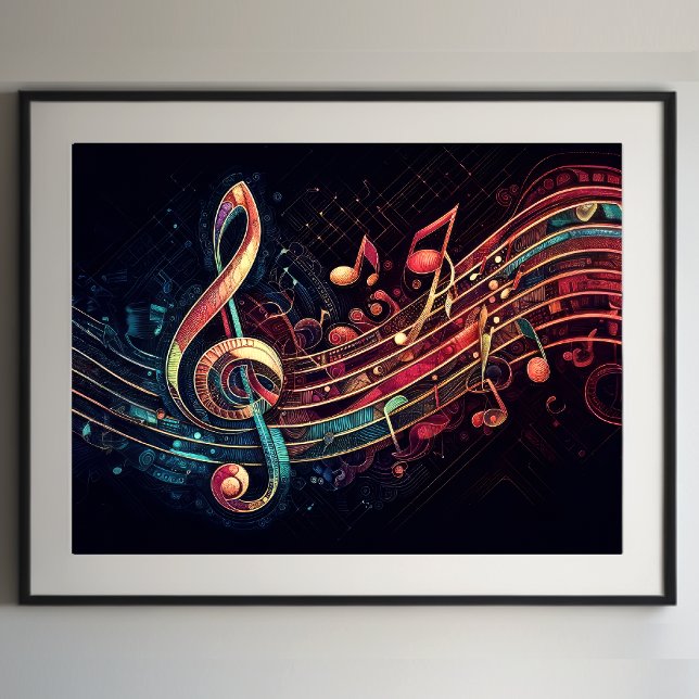 Poster Thème de musique artistique Abstraite II (Créateur téléchargé)