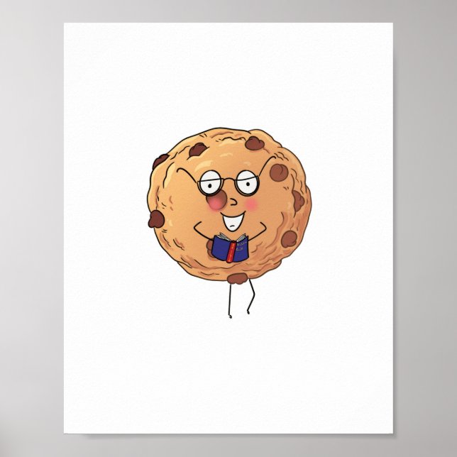 Poster Thème de nourriture mignonne pour cookie (Devant)
