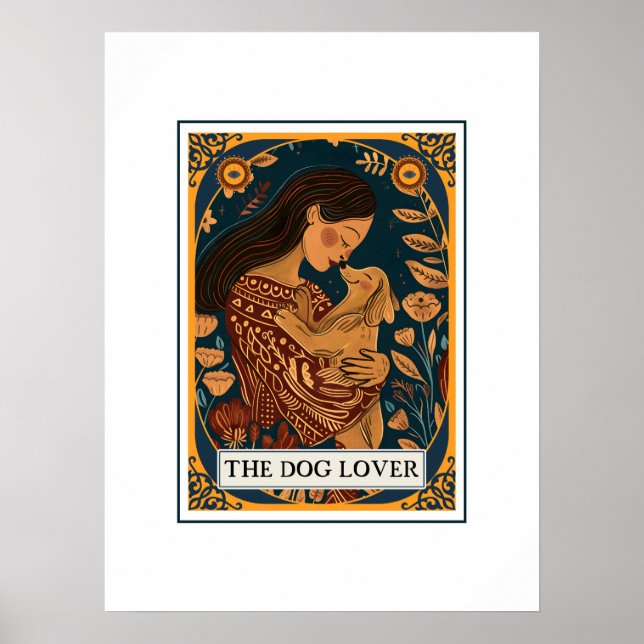 Poster Thème de Tarot illustré par l'Amoureux des chiens (Devant)