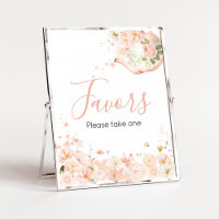 Thème de thé floral rose pour deux cadeaux de baby
