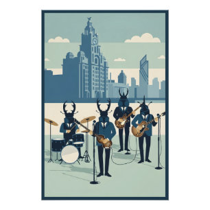 Poster Thème des Beatles de Liverpool
