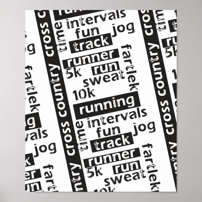 Poster Thème du coureur d'exécution mixte (Devant)