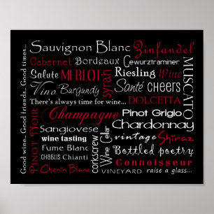 Poster Thème du vin