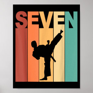 Poster Thème Karaté Taekwondo 7e Anniversaire 7 Ans