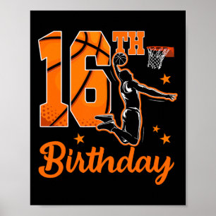 Poster Thème squelette 16e anniversaire Fête garçon 16 an