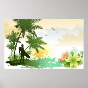 Poster Thème Surfer