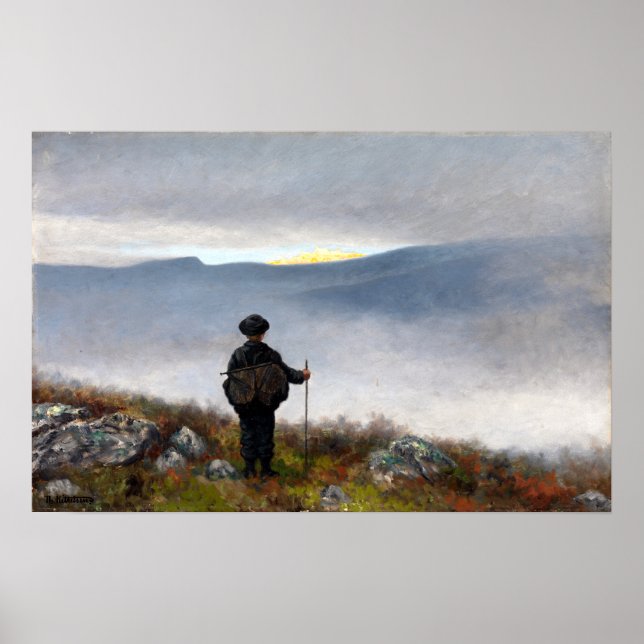 Poster Theodor Kittelsen Loin, Loin Du Palais Soria Moria (Devant)