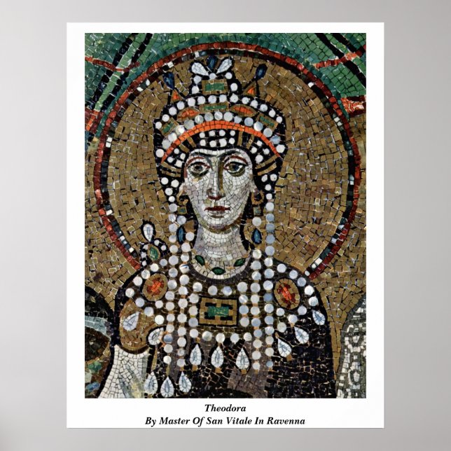 Poster Theodora Par Maître De San Vitale À Ravenne (Devant)