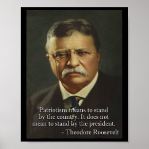 Poster Theodore Roosevelt Mème Anti Trump Tee