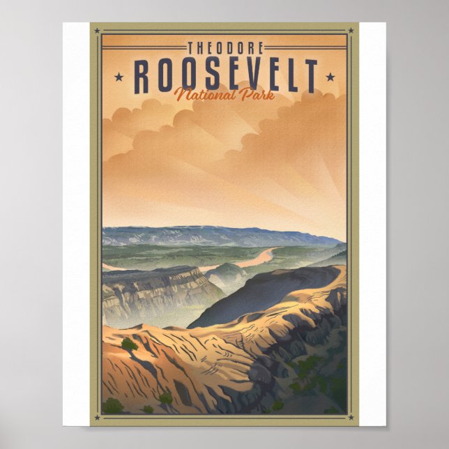 Poster Théodore Roosevelt Parc national Litho (Devant)