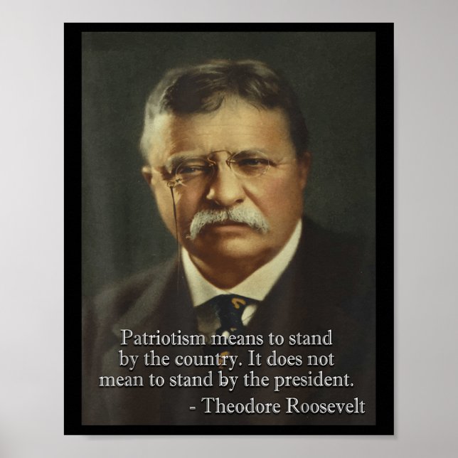 Poster Theodore Teddy Roosevelt Mème _ Anti Trump Tee (Devant)