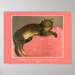 Poster Théophile-Alexandre Steinlen, Chat sur un coussin