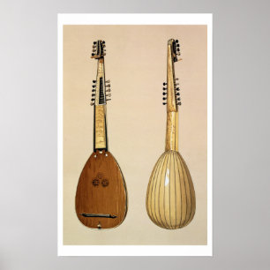 Poster Theorbo, réalisé par Giovanni Krebar, Padoue, 1629