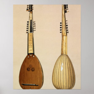 Poster Theorbo, réalisé par Giovanni Krebar, Padoue, 1629