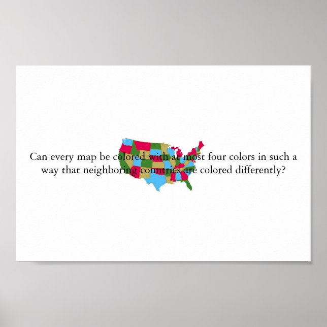 Poster Théorème de quatre couleurs (Devant)