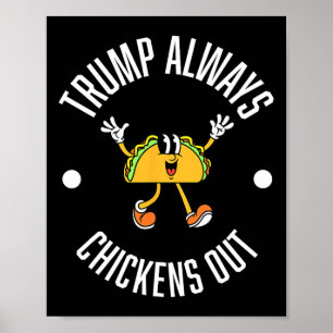 Poster Théorie Trump Taco – Trump abandonne toujours les