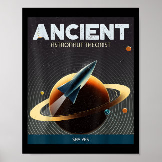 Poster Théoriste de l'astronaute antique dire oui Théoris