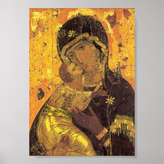 Poster Theotokos de Vladimir (Devant)