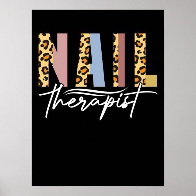 Poster Thérapeute à ongles Salon Nail Tech Nail (Devant)