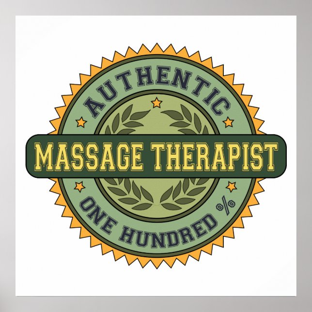 Poster Thérapeute de massage authentique (Devant)