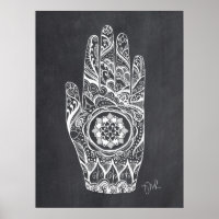 Thérapeute de massage Henné Tatouage main Lotus
