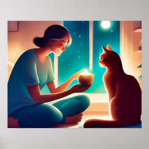 Poster thérapeute du chat