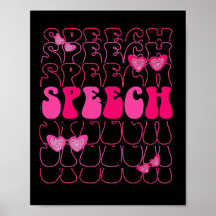 Poster Thérapeute en orthophonie Saint-Valentin Slp ortho