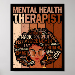 Poster Thérapeute en santé mentale Afro Femmes Histoire d