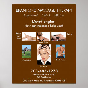 Poster Thérapie de massage de Branford - expérimentée -