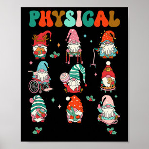 Poster Thérapie physique de Noël Gnome de Noël Physica