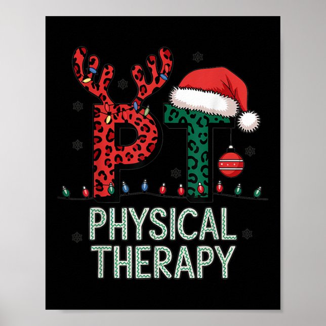 Poster Thérapie physique Noël Thérapeute de papi de Noël (Devant)