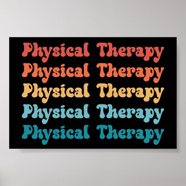 Poster Thérapie physique PT Retro PT étudiant Grad (Devant)