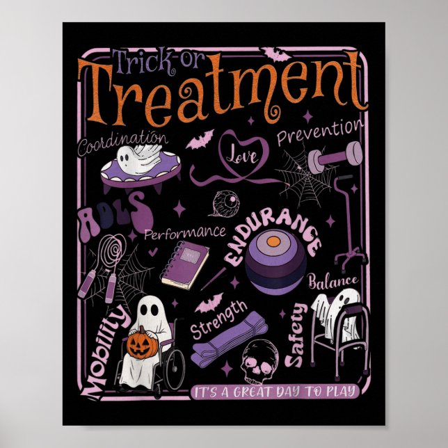 Poster Thérapie Physique Trick Ou Pt Therast Halloween (Devant)