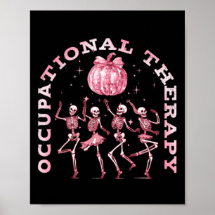 Poster Thérapie professionnelle Danse Vintage Squelette O